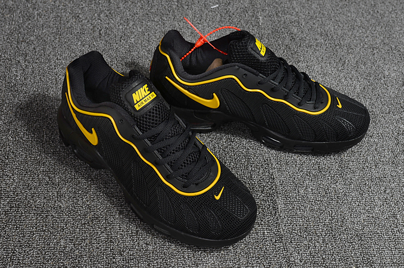New Nike Air Max 96 Black Yellow Shoes - Click Image to Close